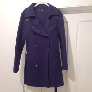 C & M Boiled Wool Coat, Blue